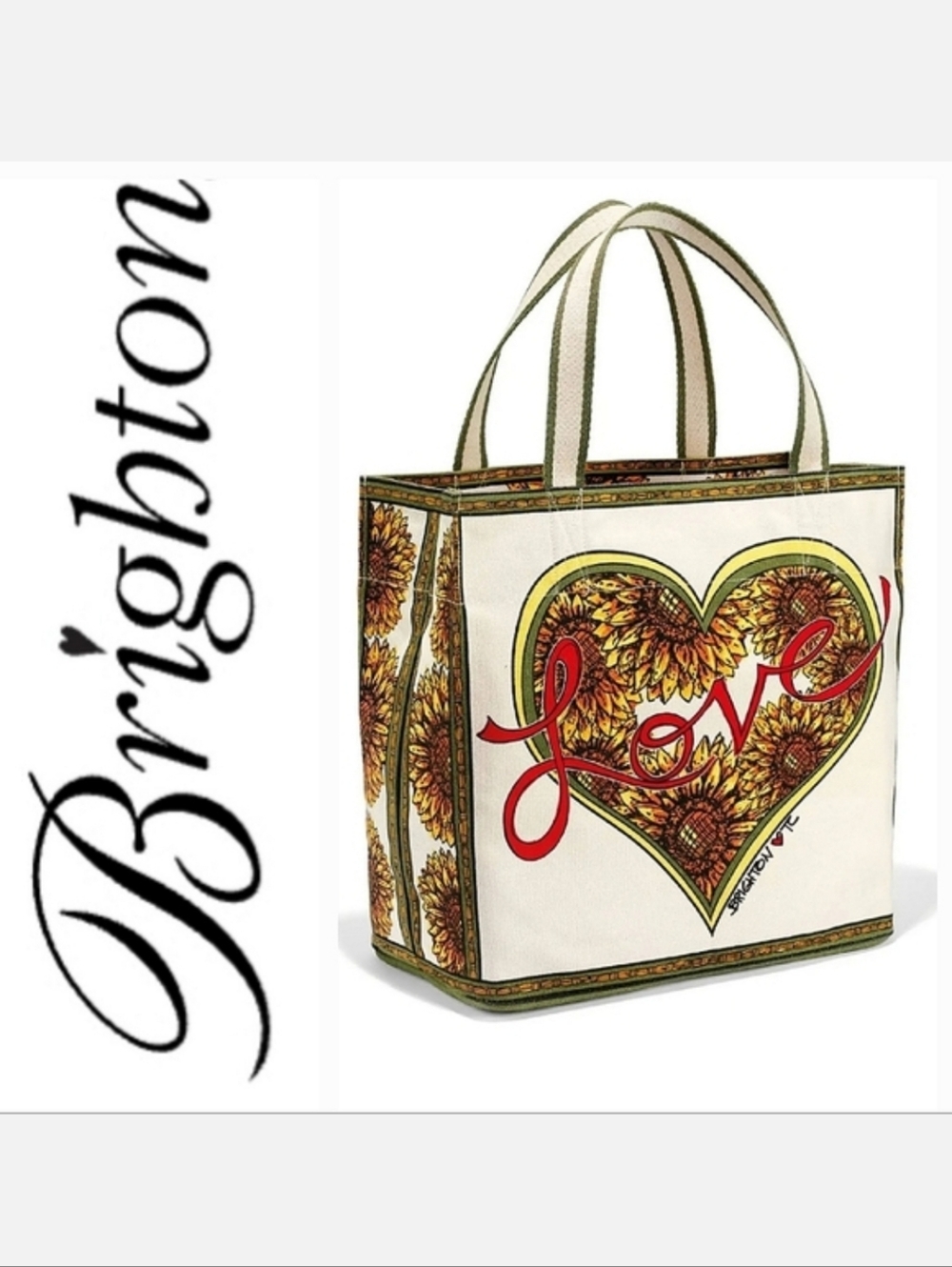 Brighton Yellow Sunflower Tote Bag "Something Wonderful Is About To Happen"
